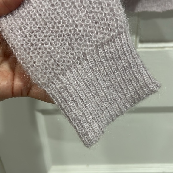 DOROTHEE SCHUMACHER Mohair Wool Blend Loose Knit Crew Neck Sweater in Lavender - Picture 6 of 9